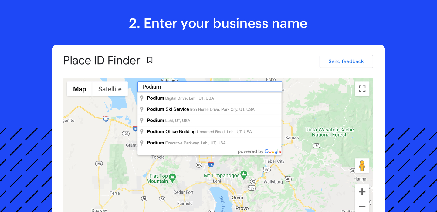 Place ID Finder Enter Business Name