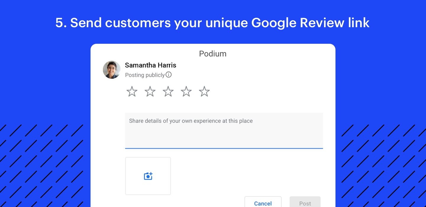 Send Customers unique Google Review link