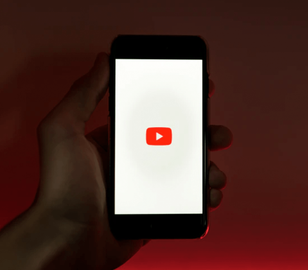 Phone with YouTube on it