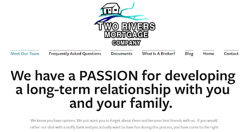 Two Rivers Mortgage Company, Inc. Website