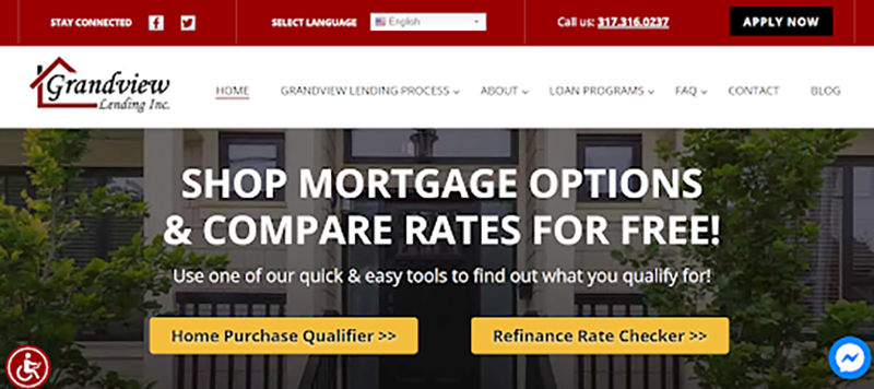 Grandview Lending, Inc. Website