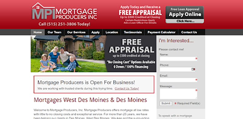 Mortgage Producers Website