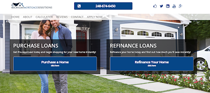 Michigan Mortgage Solutions Website