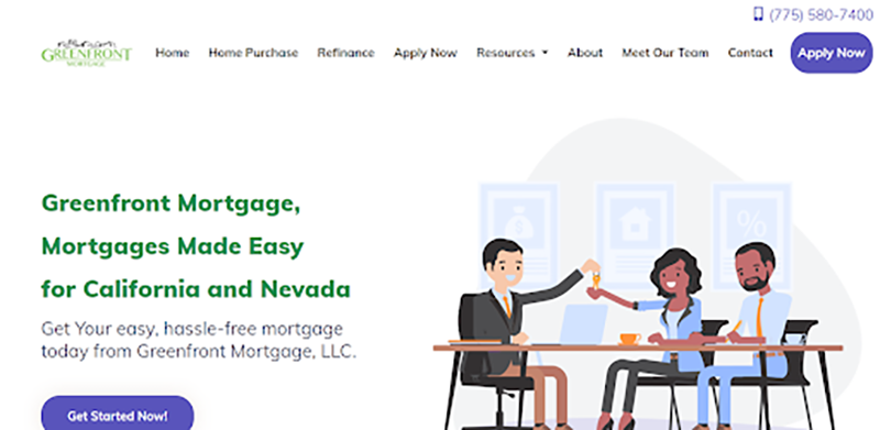 Greenfront Mortgage, LLC Website