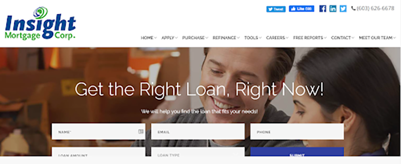 Insight Mortgage Corp. website