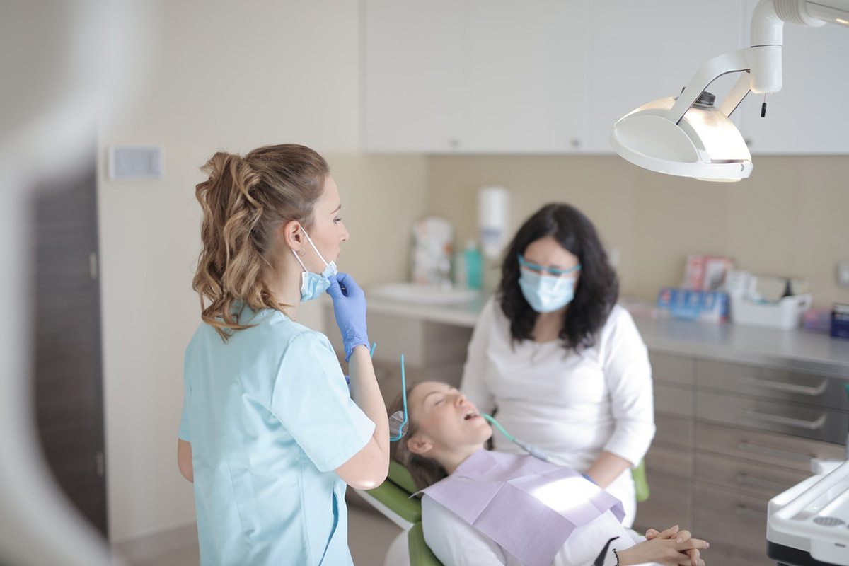 dentist working on a patient