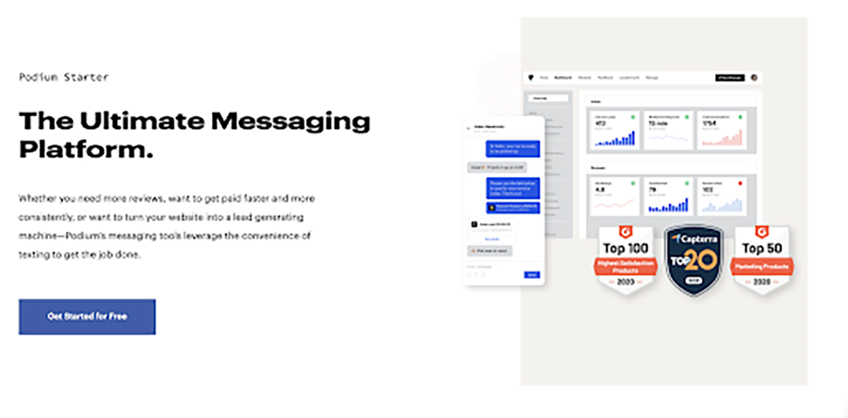Podium Messaging Platform Website