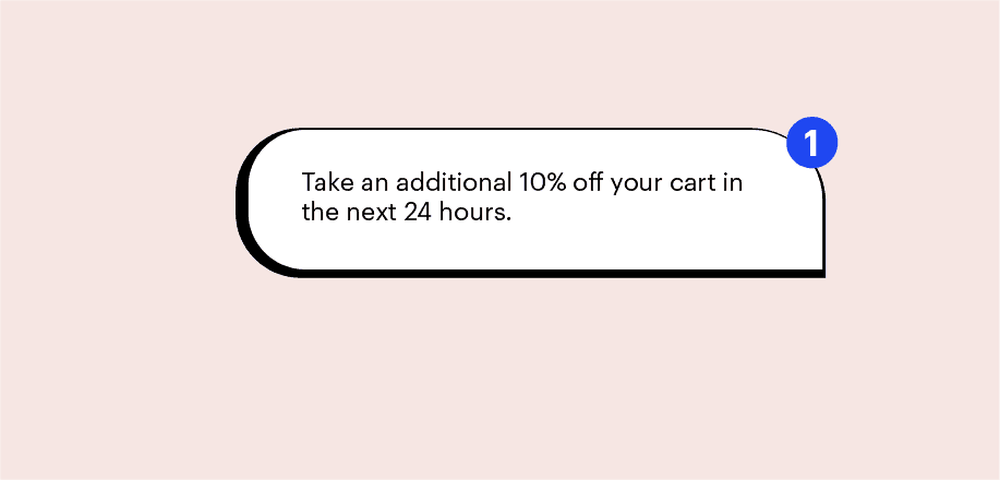 abandoned cart text template example