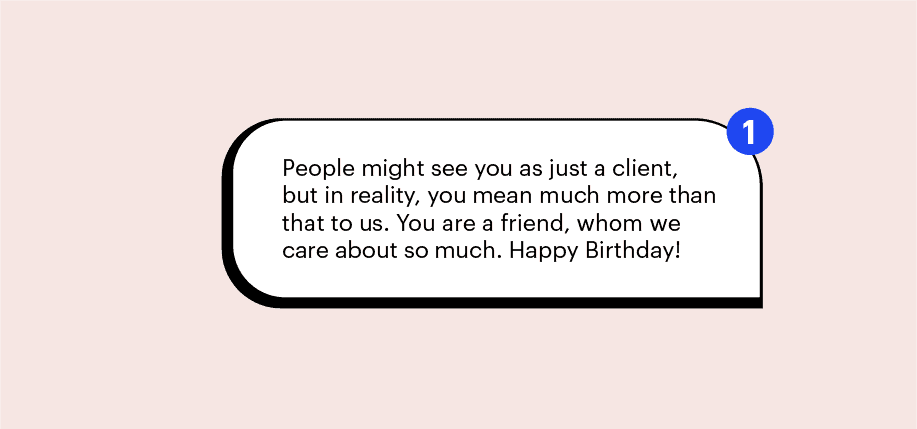 Happy Birthday Message Example for Customers