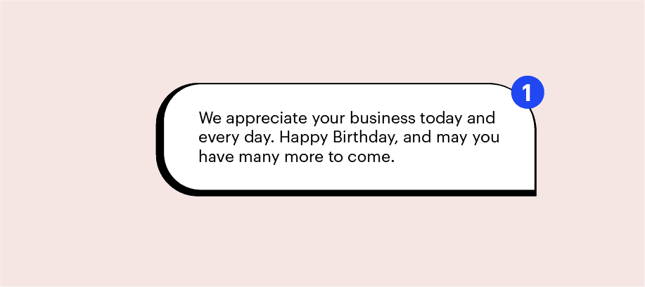 Happy Birthday Message Example for Clients