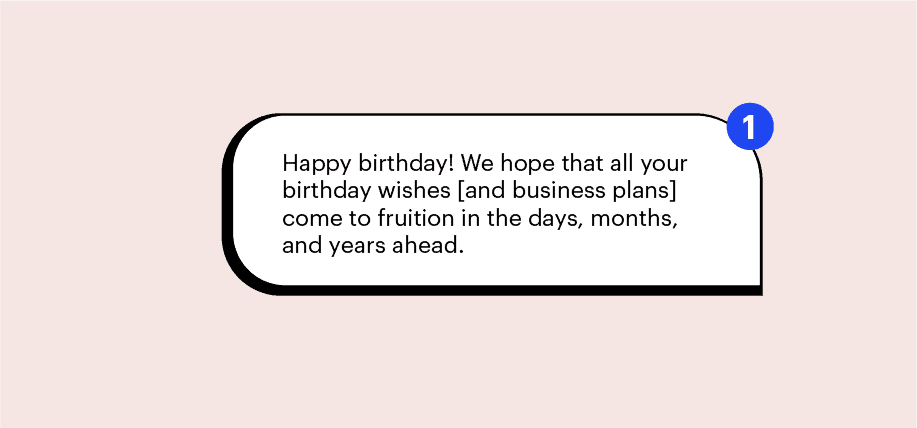 Happy Birthday Message Example for Customers