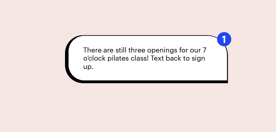gym marketing sms example
