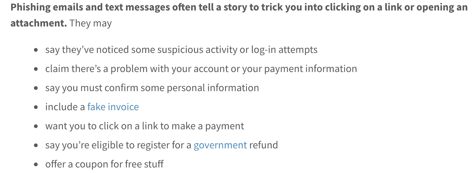 phishing email tactics