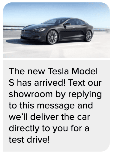 automotive text message sample